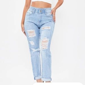 YMI Jeans / Women's Hybrid Dream Jeans With Paperbag Waistband And Rolled Cuff